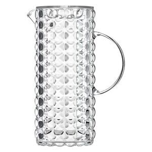 Guzzini Tiffany Collection Acrylic Water Pitcher with Lid Transparent Italy NEW